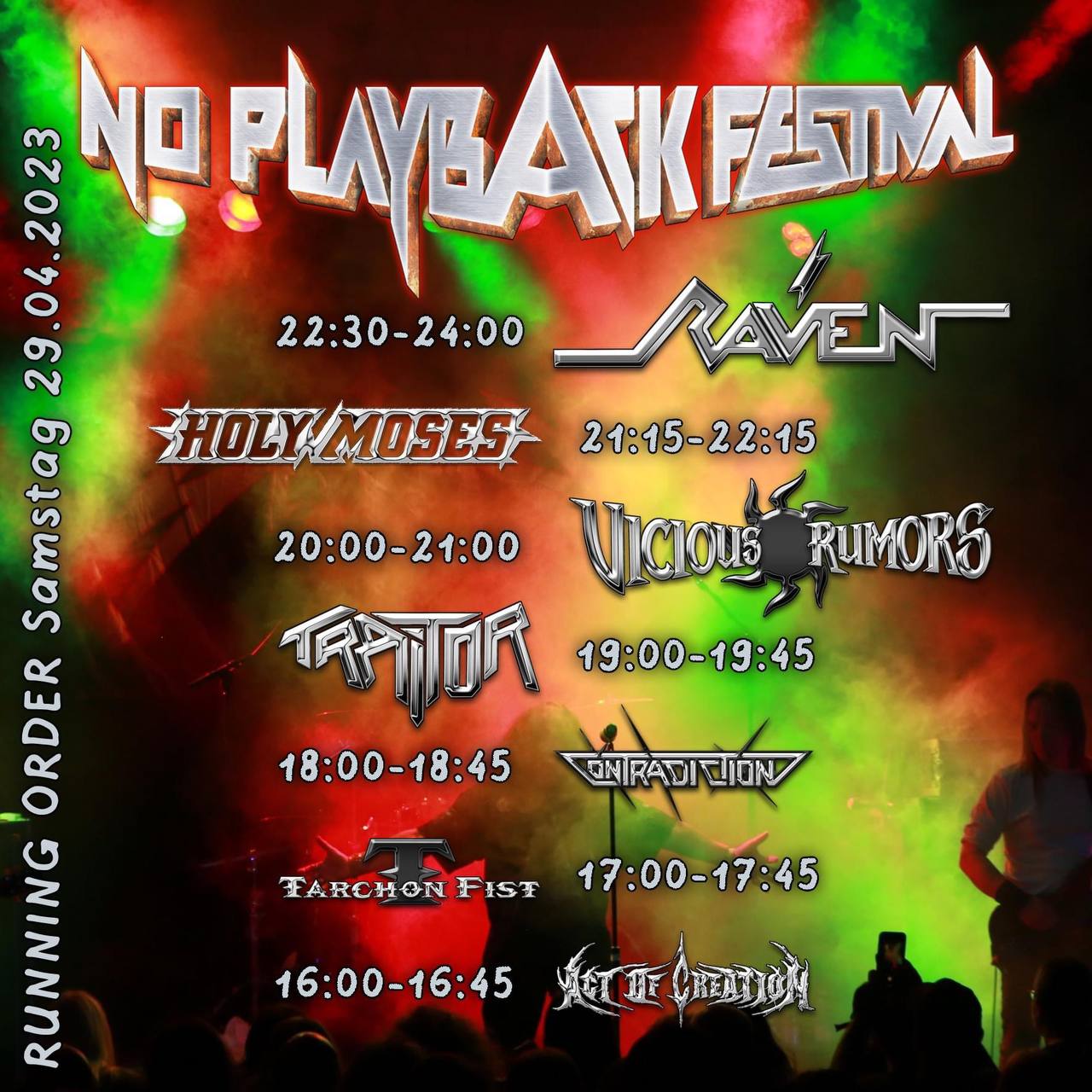 Running Order Samstag